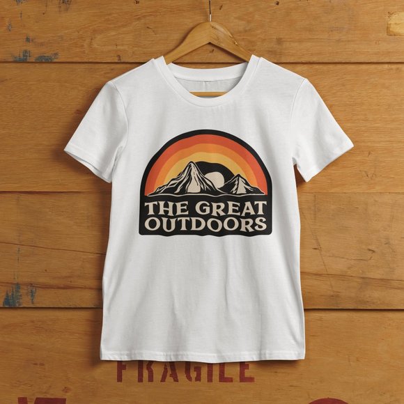 The Great Outdoors | | Graphic T-shirt | Custom Made | Bootleg | Retro | Nature - Picture 1 of 3